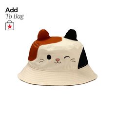 in stock Cat Bucket Hat, Cute Bucket Hats, Winking Face, Ear Hats, Cute Hats, Pusheen, Wide Brimmed, Cat Ears, Kenya