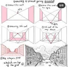 how to make an origami street scene with pink and white lines on it