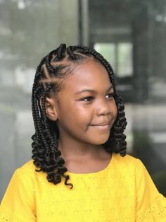 Black Kids Braids Hairstyles, Kid Braid Styles, Cute Braided Hairstyles, Girls Natural Hairstyles, Natural Hairstyles For Kids, Braided Ponytail Hairstyles, Girls Hairstyles Braids