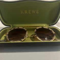 Never Been Worn, Purchased At The Beginning Of The Summer. Excellent Condition. Comes With Case. Colored Sunglasses, The Beginning, Sunglasses Accessories, Women Accessories, Sunglasses, Gold, Women Shopping, Color