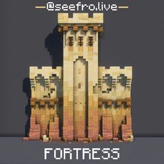 Minecraft Desert House, Desert Tower, Minecraft Castle Designs, Minecraft Wall, Minecraft House Tutorials