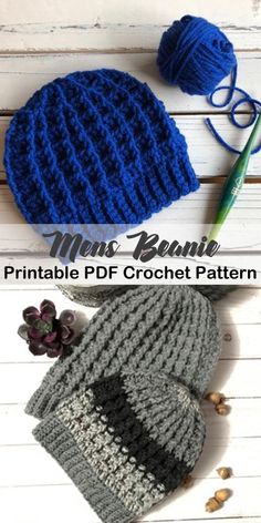 crochet hat and mittens with text overlay