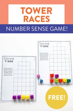 the tower races game is on display with free printables for kids to play