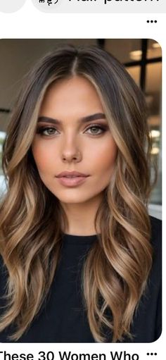 Long Layered Highlighted Brown Hair, Medium Brown Hair Blonde Balayage, Balayage For Thinning Hair, Summer 2024 Brunette Hair, Honey Brown Balayage Hair, Brunette Hair Summer 2024, Summer Hair 2024 Brunette, Spring Brunette Hair Color Balayage, Summer Hair Color Ideas 2024