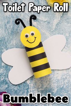 this toilet paper roll bumblebee craft is so cute and easy to make