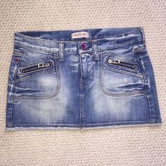 Never Used, But No Tag Size 26 Mini Jeans Skirt! No Return! No Trade! Casual Blue Mini Bottoms, Mini Jeans Skirt, Mini Jeans, Jeans Skirt, Jean Skirt, Mini Skirt, Womens Skirt, Color Blue, Mini Skirts