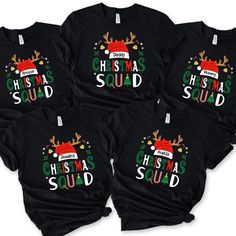 Christmas Squad Shirt, Family Christmas 2024 Shirts, Christmas Group Shirt, Christmas Family Shirt, Christmas Pajamas, Family Matching Shirt Gifts For Family By Miosama.  for christmas,  family reunion shirt,  couple pajamas,  funny christmas tee,  Christmas pajamas,  holiday pajamas,  Christmas matching, Family matching tees,  christmas sweatshirt,  christmas shirt,  family pajamas,  christmas family tee,  christmas 2024 shirt ... Family Christmas Tee Shirts Ideas, Christmas T Shirt Ideas Family, Christmas Family Shirts Ideas, Pajamas Couple, Christmas Shirts Funny, Christmas Pajamas Family, Christmas Family Shirt, Pajamas Christmas, Family Reunion Shirts