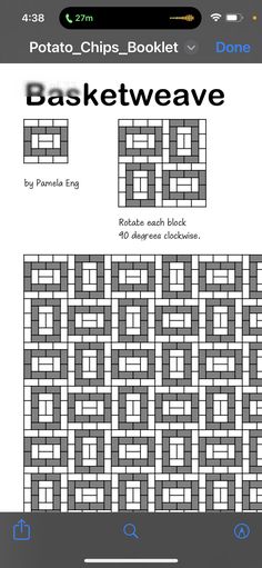 the basketweave app on an iphone