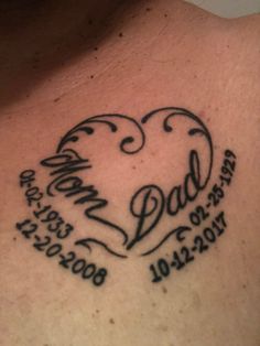 In Memory Of Mom, Tattoos For Dad Memorial, Memorial Tattoo Designs, In Loving Memory Tattoos, Tattoos Pinterest, Tribute Tattoos