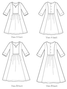 the sewing pattern for this dress is very easy to sew