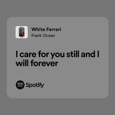 i care for you still and i will forever spotify cover art by frank ocean