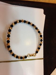 Black Beads Bracelet Gold For Kids, Baby Black Beads Bracelet, Black Beads Bracelet Gold For Women, Disti Pusalu