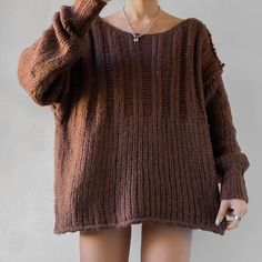 C O N D I T I O N Gently Used Pilling D E T A I L S Fp Chunky Knit Sweater Sold Out Online Chunky Knit Sweater, Free People Sweaters, Chunky Knits Sweater, Free People Sweater, Chunky Knit, Chocolate Brown, Colorful Sweaters, Knit Sweater, Knitted Sweaters