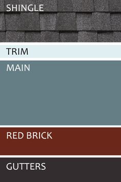 the different colors of shingles and roof tiles