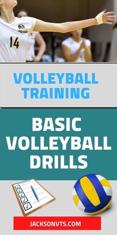 volleyball training poster with the words basic volleyball drills