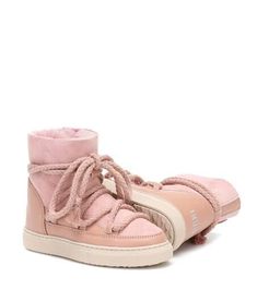 These pink Sneaker boots from INUIKII Kids are a charming addition to your little one’s cold-weather edit. Crafted from suede with a soft shearling lining, this leather-trimmed pair fastens via chunky rope laces that wrap around the ankles, and is set on rubber soles..Lining: shearling.Toe shape: round toe.Upper: lamb leather.Closure: VELCRO® fastening, lace-up.Made in Portugal.Designer color name: Rose.Sole: shearling insole, rubber sole.European sizes.Insole length size 26 = 17cm-6.5'.Insole l Casual Pink Suede Boots, Lace-up Winter Boots With Suede Lining, Outdoor Lace-up Boots With Suede Lining, Lace-up Suede Waterproof Boots With Lug Sole, Lace-up Suede Hiking Boots With Rubber Sole, Shearling Lace-up Boots For Outdoor, Pink Sneakers, Kids Sneakers, Color Names