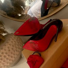 Red Botton So Kate Size 35 1/2 (True Size)120 Cm And 2 Extra Hells. Use Only Twice Red Bottom, So Kate, Red Bottoms, Limited Time, Women Shoes, Red, Black, Color