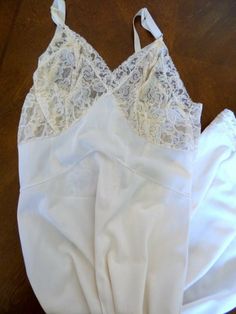 VTG Elegant Penney's Adonna White lace nylon tricot sz 32 Slip Gown Lingerie | eBay Slip Gown, Red Camisole, Gown White, Lace Cami Top, Yellow Lace, Lace Cami, Red Lace, Black Nylons, Vanity Fair