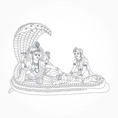 Krishna On Snake, Panihari Drawing, Radha Goddess, About Lord Krishna, Vishnu Ji, Drawing Pics, Horse Art Drawing, Door Design Photos, Ganapati Decoration