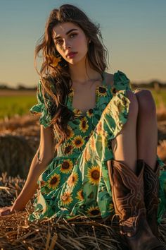 115+ Stunning Sundresses with Cowboy Boots Outfits for Your Western Wardrobe - From The Guest Room Sundress With Cowboy Boots, Sundress And Cowboy Boots, Cowgirl Boots Outfit Summer, Cowboy Boots Summer, Cowboy Boots Outfit Summer, Summer Western Outfits, Cowboy Boots Street Style, Dress And Cowboy Boots Outfit, Short Cowboy Boots Outfit