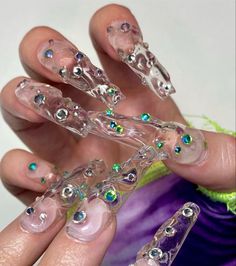 3d Jelly Nails, Korean Nails, Grunge Nails, Pretty Nail Designs, Really Cute Nails, Nail Envy, Nails Only, Jelly Nails, Nails Desing