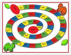 Make multiplication more fun with this printable board game. This will help students practice there multiplication tables for 2s, 5s and 10s Printable Board Game, Multiplication Game, Multiplication Tables, Printable Board Games, Multiplication Games, Multiplication Table, Board Games, More Fun