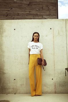 Maxi Pants, Yellow Pants, Fashion Blogger Style, 로고 디자인