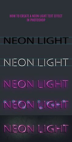 the neon text styles in photoshop