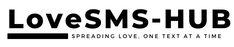 the words love sms hub are in black and white