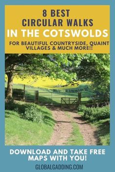 the cover of 8 best circular walks in the cotswolds for beautiful countryside, quaint villages and much more