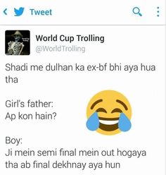 an image of a tweet with the caption'world cup trolling '