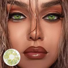 【NEW】Monet Green Colored Contact Lenses Natural Beauty - BEACOLORS Green Colored Contacts, Change Your Eye Color, Natural Color Contacts, Eye Contacts, Soft Contact Lenses, Halloween Contact Lenses