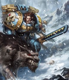 Space Wolves 40k Art, Space Wolf 40k, Psyker 40k, Space Wolves 40k