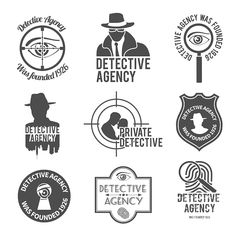 various logos and badges for different agencies