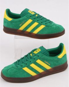 adidas Trainers | 80s Casual Classics Adidas Shoes Green, Adidas Gazelle Green, Green Adidas Shoes, Adidas Suede, Yellow Trainers, Ugg Classic Mini Ii, Adidas Gazelle Indoor, Barefoot Dreams Blanket