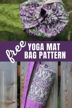 the yoga mat bag pattern is easy to sew and can be used as a purse