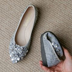 Category:Flats; Upper Materials:Satin; Embellishment:Rhinestone,Flower; Season:Summer; Heel Type:Flat Heel; Gender:Women's; Type:Wedding Flats,Bridesmaid Shoes; Style:Comfort,Elegant; Heel Height(inch):<1; Outsole Materials:Rubber,TPR (Thermoplastic Rubber); Occasion:Daily,Wedding; Closure Type:Loafer; Pattern:Solid Color; Listing Date:12/14/2022; 2024 Trends:Dress Shoes,Sparkling Shoes,Bling Bling,Ladies Shoes Valentines Gifts; Foot Length:; Foot Width:; SizeChart1_ID:2:179956; Size chart date source:Provided by Supplier.; US Size:null; UK Size:14.5; EU Size:50 Shoes For Wedding Guest, Bridesmaid Shoes Flat, Mother Of The Bride Shoes, Wedding Shoes Bridesmaid, Wedding Shoes Low Heel, Sparkle Shoes, Flats Online, Wedding Flats, Wedding Guest Shoes