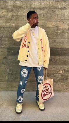 Streetwear Sneakers Outfit, Mens Hbcu Fashion, Drip Fashion Men, Men’s Streetwear 2023, Indie Hypebeast, Mens Luxury Streetwear, Hbcu Homecoming Outfits Men, Streetwear Fashion Men Fall, Colorful Streetwear Men