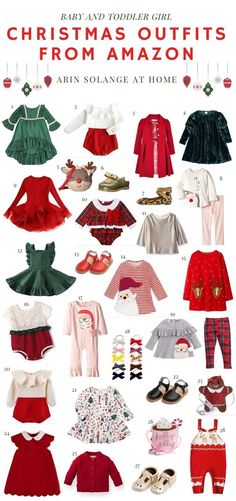 Toddler Girl Christmas Outfits, Christmas Pictures Outfits, Girls Holiday Outfit, Toddler Christmas Outfit, Kids Christmas Outfits, Baby Frock Pattern