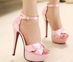 Baby Pink Heels, Pink Stilettos, Pink High Heels, Satin Shoes, Peep Toe Sandals, Bride Shoes, Prom Shoes