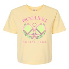 Add the Pickleball Social Club Boxy T-Shirt to your pickleball collection and become a part of the exclusive community of pickleball players who proudly wear this shirt. It's a must-have addition to your wardrobe if you're a fan of the sport and want to showcase your love for pickleball. Don't miss out on the chance to join the club and wear this perfect t-shirt. 6.1 oz./yd², 100% ringspun cotton, 20 singles Garment-dyed soft ring spun fabric Boxy fit, slightly cropped Topstitched, classic width United Monograms, Long Sleeve Baseball Tee, Join The Club, Matching Sets Outfit, Baseball Tees, Fall Denim, S Monogram, Puff Long Sleeves, Monogram Styles