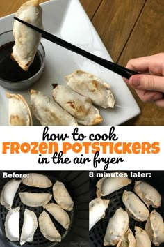 how to cook frozen potstickers in the air fryer with 3 minutes later