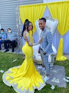 Prom 2k22, Orange Prom Dresses, Yellow Jersey, Prom Couples, Prom Girl Dresses, Senior Prom Dresses, Prom Dresses Yellow, Classy Prom Dresses, Simple Prom Dress