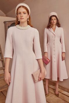 Royalty Outfits Dresses, Tweed Gown, Pink Satin Outfit, Deep Winter Palette Outfits, Suzannah London, Ladylike Outfits, Grace Rose, Blush Wedding Gown, Circular Skirt