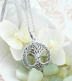 Celtic Knot Tree of Life Necklace Sterling Silver | FREE Shipping in the USA – woot & hammy Symbolic Silver Tree Of Life Jewelry, Symbolic Silver Jewelry With Tree Of Life, Bohemian Silver Jewelry With Tree Of Life, Symbolic Silver Necklace With Tree Of Life, Celtic Knot Tree, Celtic Moon, Tree Of Life Jewelry, Celtic Tree Of Life, Anchor Chain