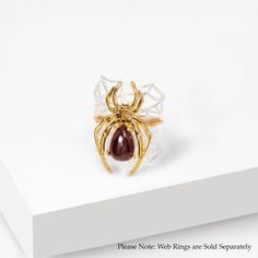 WEB RINGS SOLD IN SEPARATE LISTING https://www.etsy.com/listing/1034249085/spider-web-rings-stacking-rings-ring -Metal Options: | Gold Vermeil: Made in Sterling Silver and 24k Yellow Gold-Plated to 2.5 Microns | Rose Gold Vermeil: Made in Sterling Silver and 18k Rose Gold-Plated to 2.5 Microns | Silver: High Polished 92.5 Sterling Silver -Gem Stone: | Natural Pear-Shaped Garnet | Natural Pear-Shaped Moonstone  | Natural Pear-Shaped Black Onyx - Ring Sizing: Click to print out the ring sizing cha Gemstone Stacking Ring, Spider Jewelry, Jewelry Goth, Ear Climbers Earrings, Wearable Art Jewelry, Garnet And Gold, Mens Gold Bracelets, Ear Cuff Earings, Initial Pendant Necklace