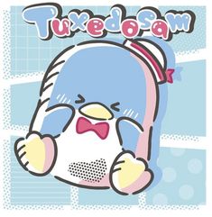 an image of a cartoon character with the word tuxedosa on it's face