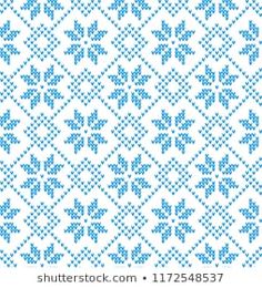 a blue and white knitted pattern with stars on the side, suitable for wallpaper or