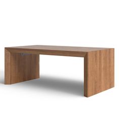 an image of a wooden table on a white background in the style of minimalism