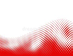 an abstract red and white background with halftone dots